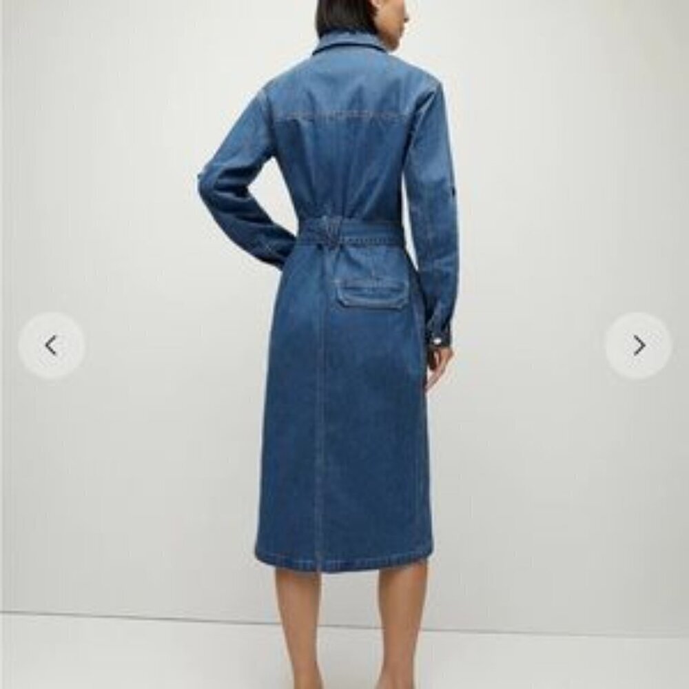 Veronica Beard Evelyn Chambray Dress - Picture 3 of 13